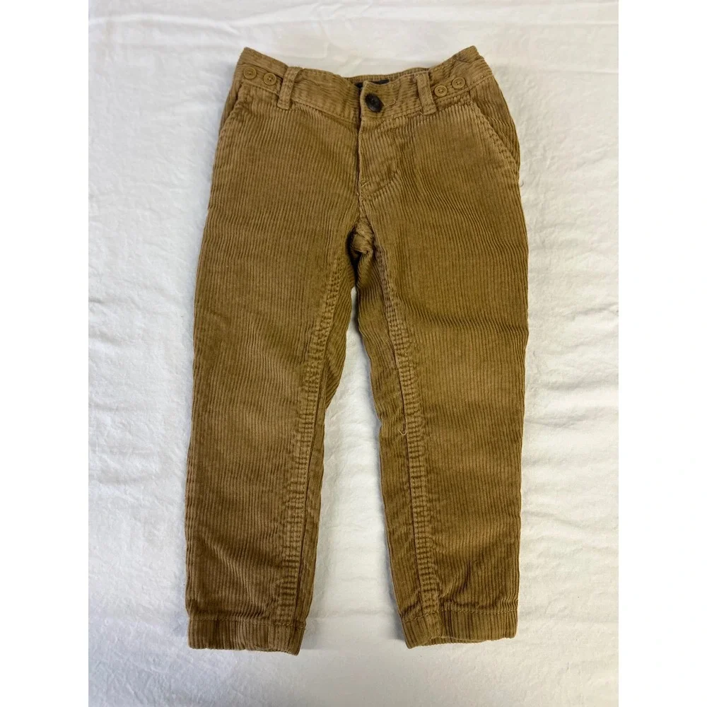 OshKosh B'gosh Kids Brown Corduroy Pants Size 3T Elastic Waist Trousers